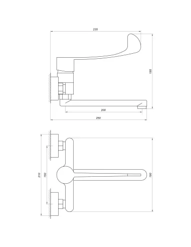 Змішувач для кухні Topaz Clinic TCL-15044 латунь, хром - 5