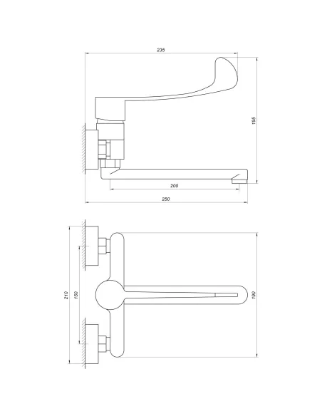 Змішувач для кухні Topaz Clinic TCL-15044 латунь, хром - 5