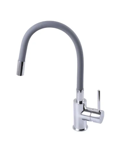 Змішувач для кухні Topaz Corsica TC 8853-04-GR латунь, гофровилив - 2