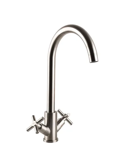 Смеситель для кухни двухвентильный Globus Lux Dukat SD4-203 нержавеющая сталь - 1