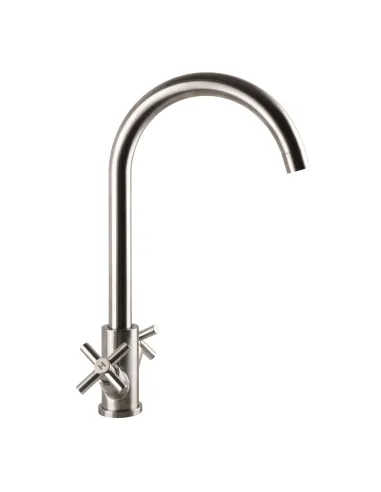 Смеситель для кухни двухвентильный Globus Lux Dukat SD4-203 нержавеющая сталь - 2