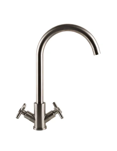 Смеситель для кухни двухвентильный Globus Lux Dukat SD4-203 нержавеющая сталь - 3