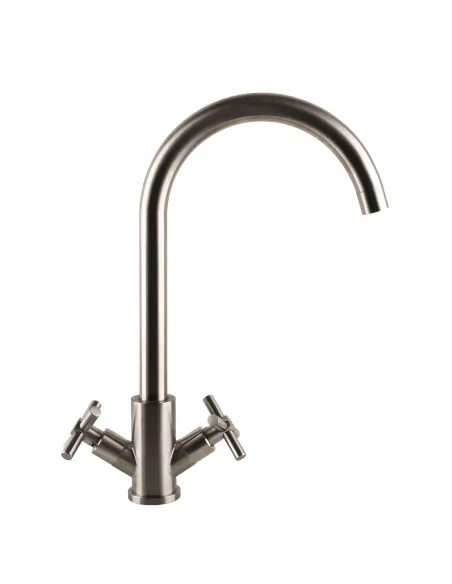 Смеситель для кухни двухвентильный Globus Lux Dukat SD4-203 нержавеющая сталь - 3