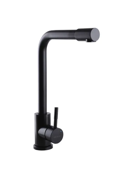 Змішувач для кухні Globus Lux Alpen SUS-403-BB нержавіюча сталь, чорний матовий - 1