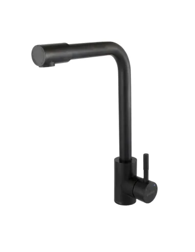 Змішувач для кухні Globus Lux Alpen SUS-403-BB нержавіюча сталь, чорний матовий - 2