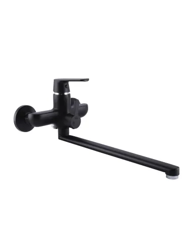 Смеситель для ванны с душем Globus Lux Laguna GLA-0208-10-BB, латунь, черный - 5