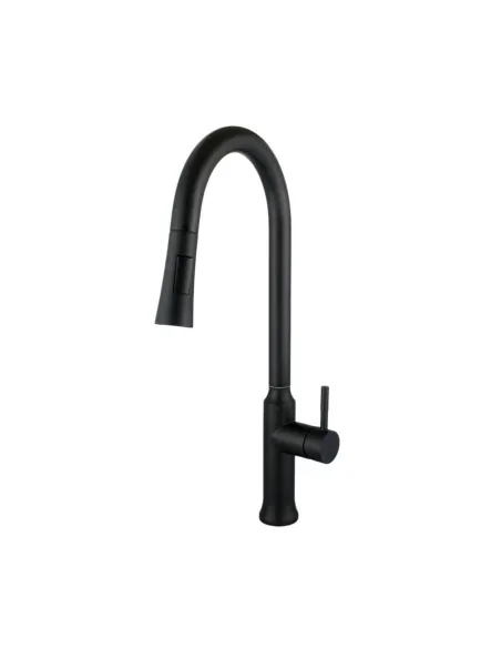 Смесители для кухни с выдвижным изливом Globus Lux Alpen SBT1-2033-BB нержавеющая сталь, черный - 4