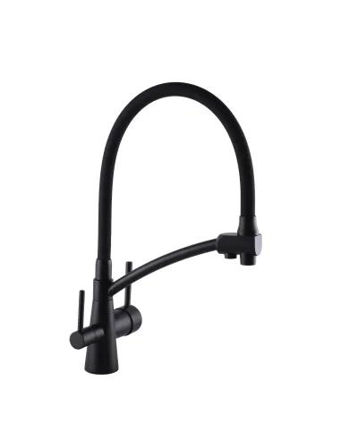 Смеситель для кухни с подключением к фильтру Globus Lux Lazer GLLR-0700-10-BB черный - 7