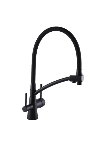 Смеситель для кухни с подключением к фильтру Globus Lux Lazer GLLR-0700-10-BB черный - 7