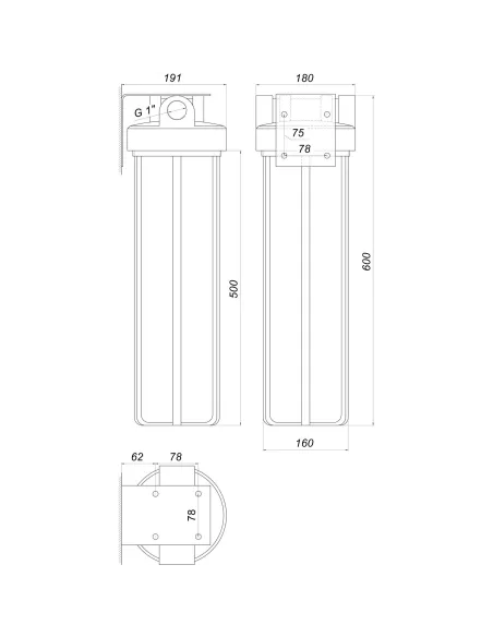 Побутовий фільтр-колба Bio+ systems Big Blue SL20-BB 1 дюйм - 4 Побутовий фільтр-колба Bio+ systems Big Blue SL20-BB 1 дюйм - 4