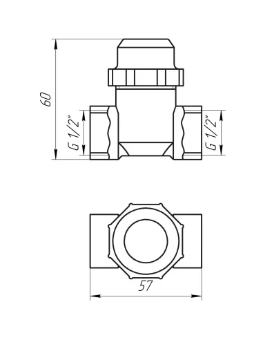 Фільтр грубого очищення Solomon TD1052, 1/2 дюйма, хром, з відстійником - 5