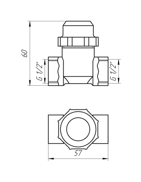 Фільтр грубого очищення Solomon TD1052, 1/2 дюйма, хром, з відстійником - 5