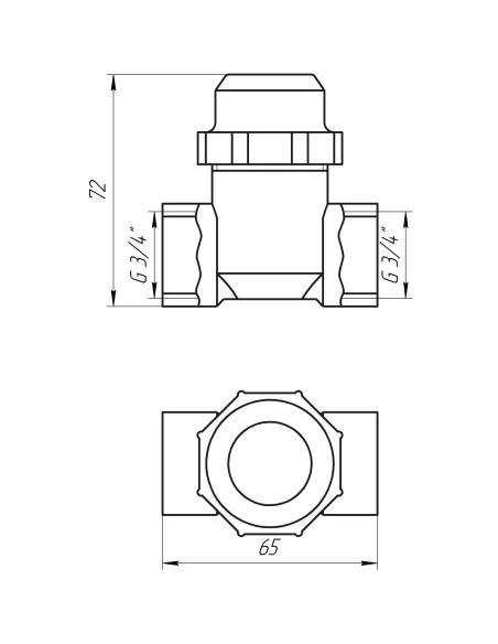Фильтр грубой очистки с отстойником Solomon TD1052 3/4 дюйма, хром - 2 Фильтр грубой очистки с отстойником Solomon TD1052 3/4 дюйма, хром - 2