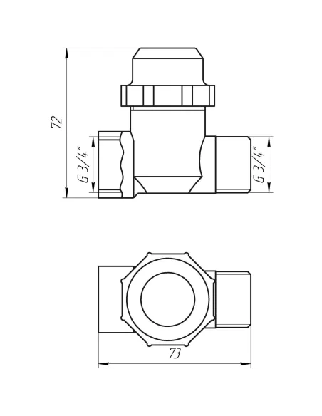 Фильтр грубой очистки с отстойником Solomon TD1053 3/4 дюйма - 5