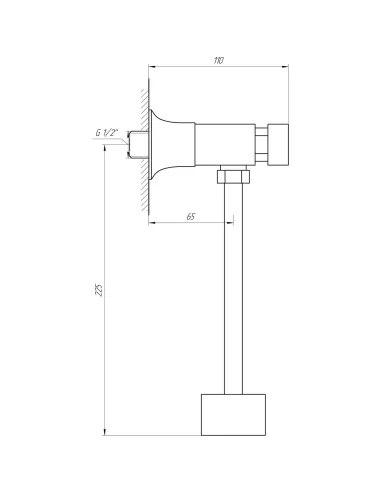 Кран-дозатор для писсуара Tremolada-316, 1/2 дюйма - 5