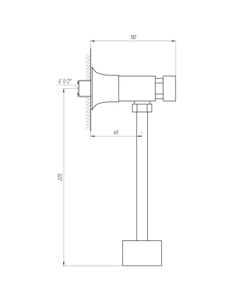 Кран-дозатор для писсуара Tremolada-316, 1/2 дюйма - 5