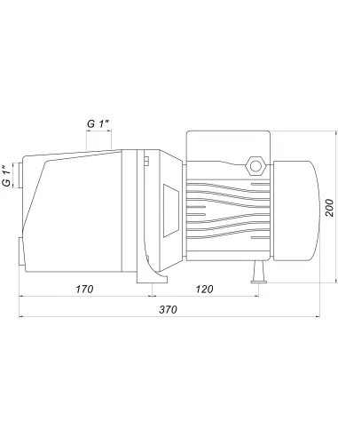 Центробежный поверхностный насос Optima Jet80A, 0.8 кВт - 8