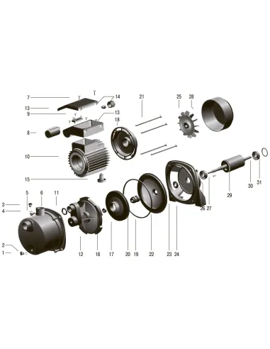 Відцентровий поверхневий насос Optima Jet80S-PL, 0.8 кВт - 4