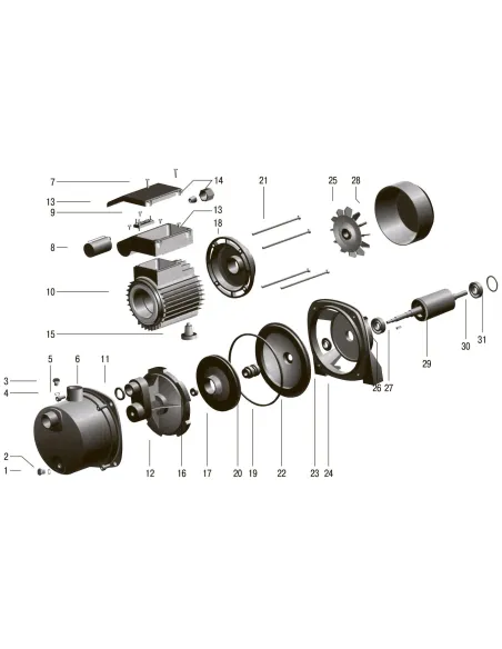 Відцентровий поверхневий насос Optima Jet80S-PL, 0.8 кВт - 4 Відцентровий поверхневий насос Optima Jet80S-PL, 0.8 кВт - 4