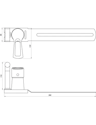 Змішувач для біде Glosbus Lux Seva GLSV-0206 (монтаж на унітаз) - 5