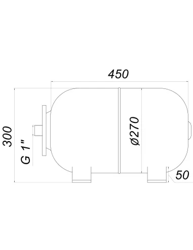 Гідроакумулятор горизонтальний Zilmet Ultra-Pro 24 літри - 6