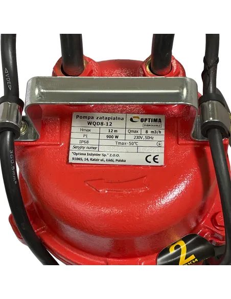 Фекальный насос Optima WQD 8-12 0.9 кВт, без режущего механизма - 6