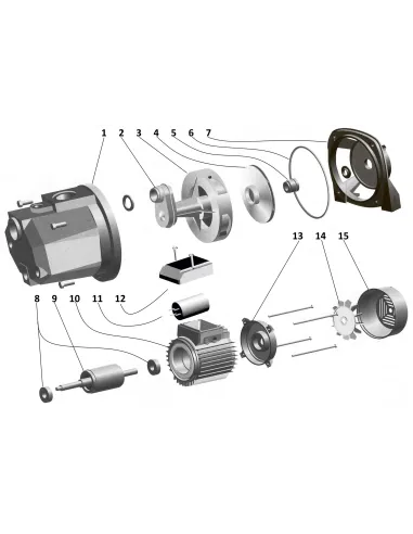 Центробежный поверхностный насос Optima Jet200, 1.5 кВт - 6