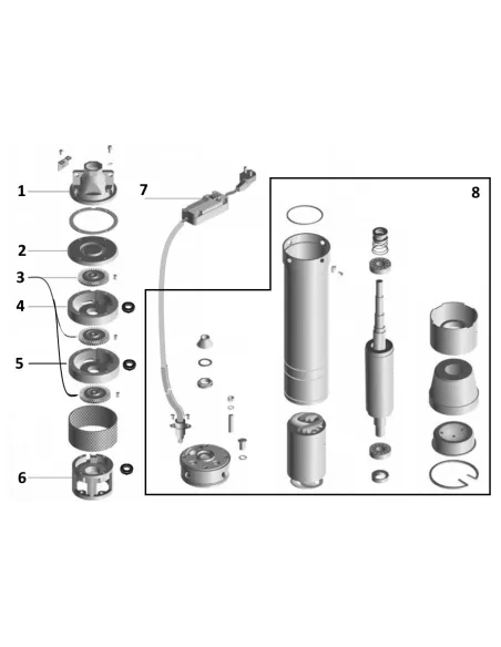 Вихровий насос свердловин Volks Pumpe 3SKm100, 0.75кВт, кабель 15 метрів - 5