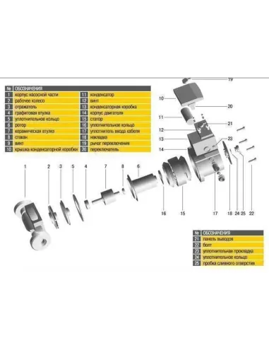 Циркуляційний насос Optima OP25-40 130 мм з гайками - 8