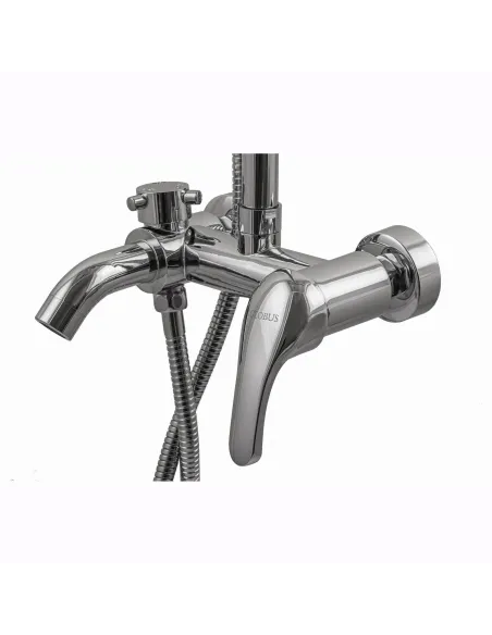 Душова система Globus Lux Solly GLSO-0001 лійка тропік, жорстка стійка, ручний душ, змішувач - 4