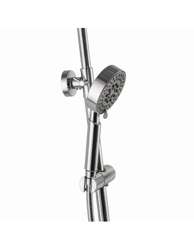 Душова система Globus Lux Prizma DS0010 (лійка тропік, жорстка стійка, м`яка стійка с лійкою, змішувач), з гусаком - 3