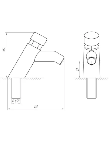 Кран-дозатор для умывальника Tremolada-451, латунь - 4