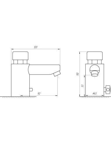 Кран-дозатор для умивальника Tremolada-463, регулювання Hot/Cold - 4
