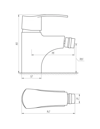 Смеситель для биде Globus Lux Queensland GLQU-0106 хром - 5