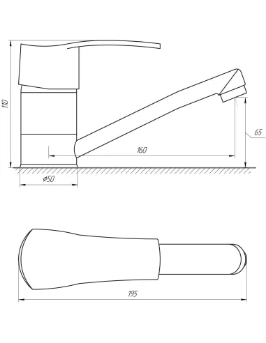 Смеситель для раковины в ванной Globus Lux Queensland GLQU-0203M поворотный гусак 150 мм - 5