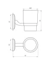 Стакан для ванной комнаты Perfect Sanitary Appliances RM 1101 одинарный, светлый, фигурный - 6