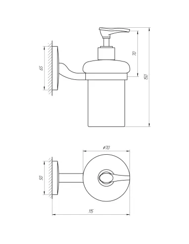 Дозатор для рідкого мила Perfect Sanitary Appliances RM 1401 (скло) - 4