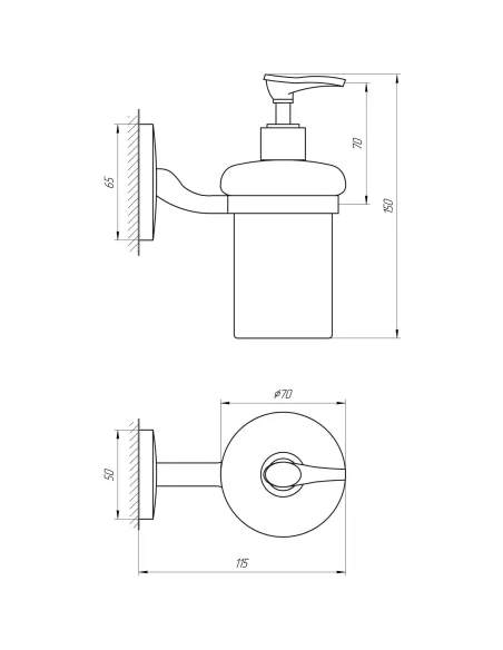 Дозатор для рідкого мила Perfect Sanitary Appliances RM 1401 (скло) - 4