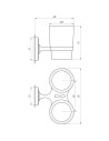 Склянка Perfect Sanitary Appliances RM 1801 (подвійний, світлий, фігурний) - 4