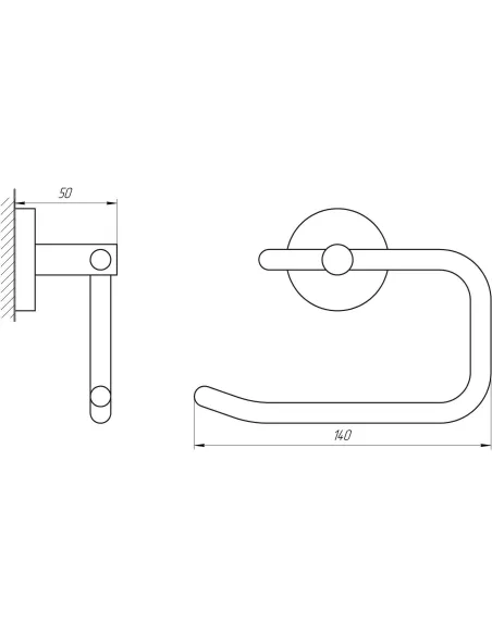 Тримач для туалетного паперу Perfect Sanitary Appliances SP 8116 (скоба, латунь) - 2