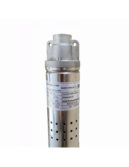 Шнековый насос для скважин Volks Pumpe 2QGD 1-48-0.25, 0.25 кВт, 2 дюйма, кабель 15 метров - 4