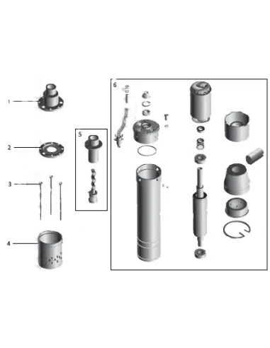 Шнековый насос для скважин Volks Pumpe 2QGD 1-48-0.25, 0.25 кВт, 2 дюйма, кабель 15 метров - 5