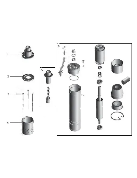 Шнековый насос для скважин Volks Pumpe 2QGD 1-48-0.25, 0.25 кВт, 2 дюйма, кабель 15 метров - 5