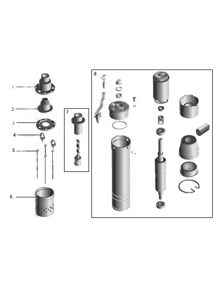 Шнековый насос для скважин Volks Pumpe 4QGD 1.8-50-0.5 кВт, 4 дюйма, кабель 15 метров - 4