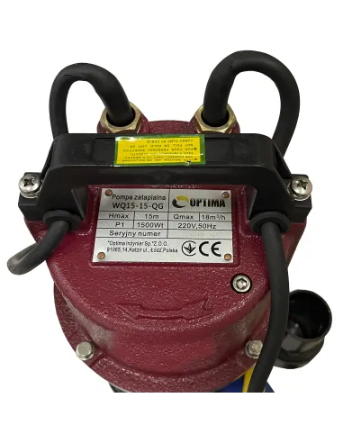 Фекальний насос Optima WQ15-15QG 1.5 кВт, з різальним механізмом - 3