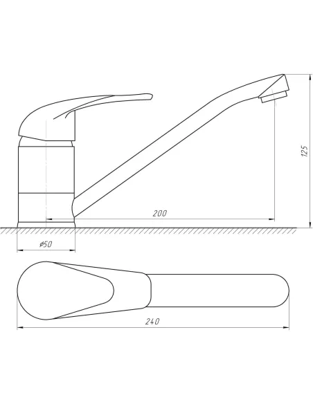 Змішувач для кухні Ecomix Energo E-GEZ-203 (гайка) - 5