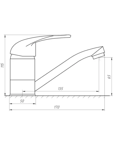 Змішувач для умивальника Ecomix Energo E-GEZ-203M (15 см, гайка) - 5