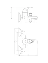 Змішувач для ванни Ecomix Elit EM-102 (моноліт) - 5