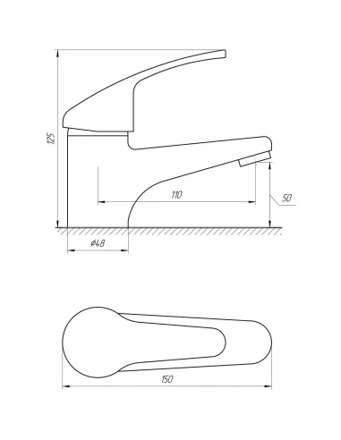 Змішувач для умивальника Globus Lux Solly GLSO-0101 - 4