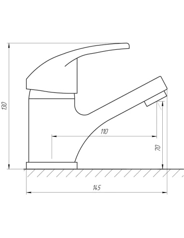 Смеситель для раковины в ванной Globus Lux Caprice GLCA-0101 - 5